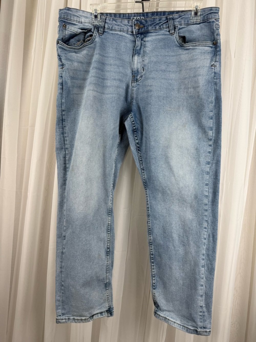 IZOD Jeans 40x30 Straight Fit Mens Blue Denim Stretch Casual